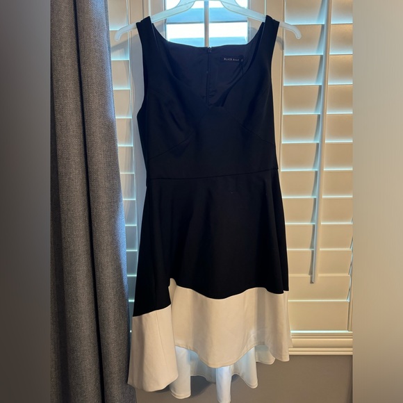 NWT Black Halo Size 12 Reese Dress in Black & Coconut - Picture 6 of 8